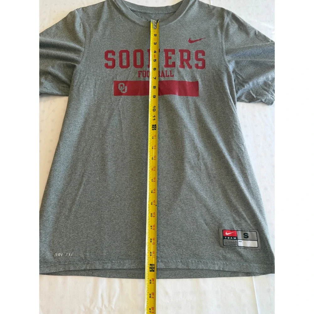 Nike Oklahoma Sooners Football Dri-FIT T-Shirt Mens Small Gray OU NCAA Training - Picture 3 of 4